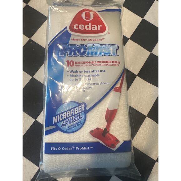 O Cedar Pro Mist microfiber refills set of 10 New machine washable - Picture 1 of 4